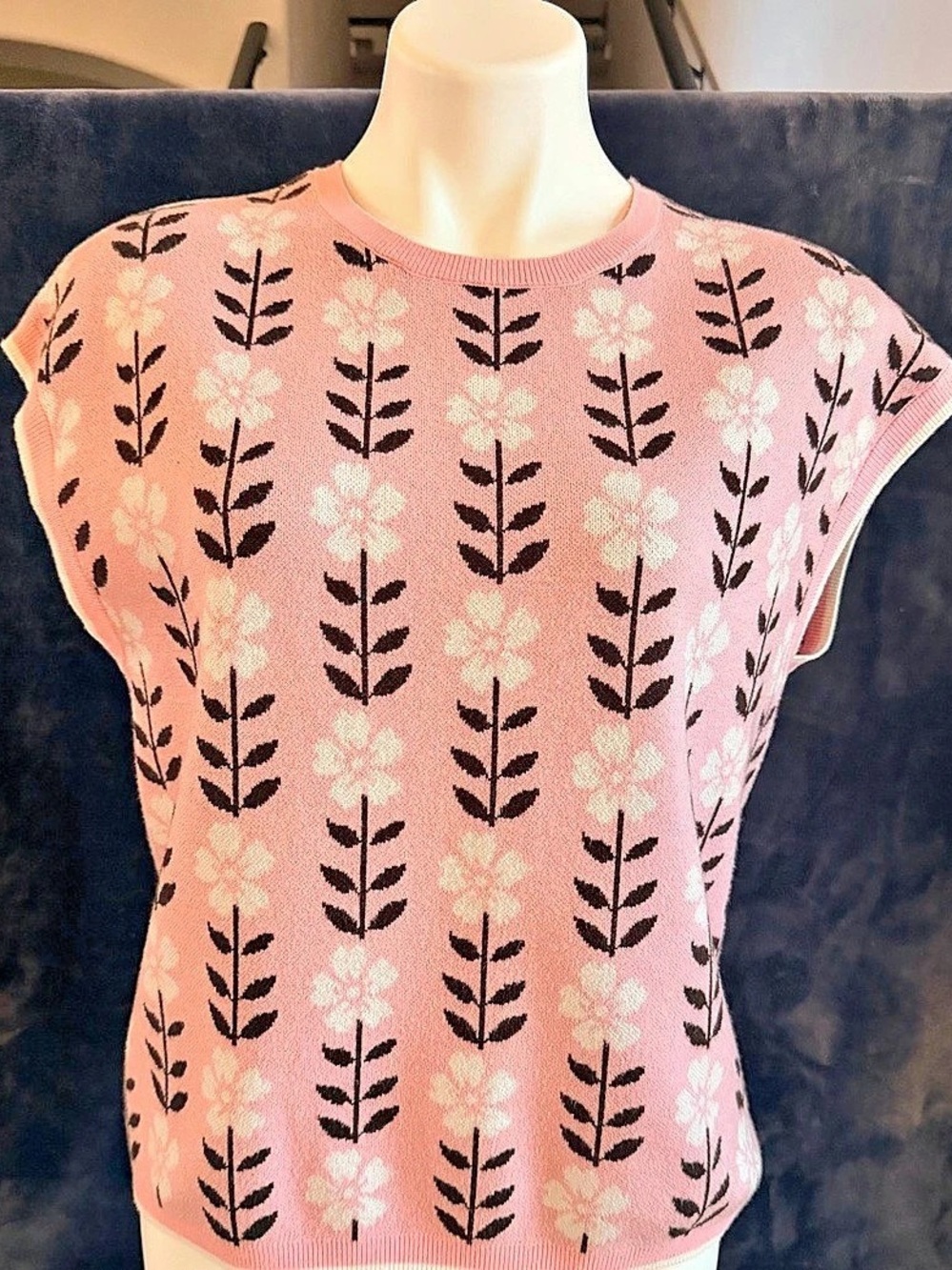 Floral Short Sleeve Top in Pink